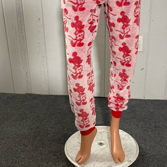 Disney Mickey Mouse Red 2- Pieces Flece Jogger Sz Small - Picture 6 of 12